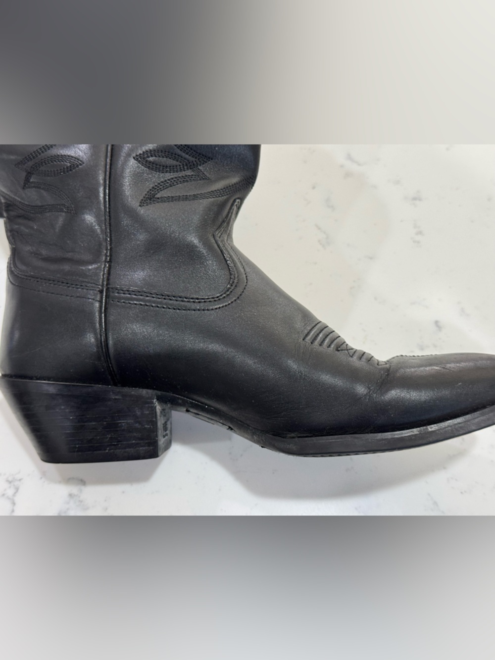 Ariat Heritage Western R Toe Black Leather Cowboy Boots Women's Style Size 7.5B - Picture 7 of 7